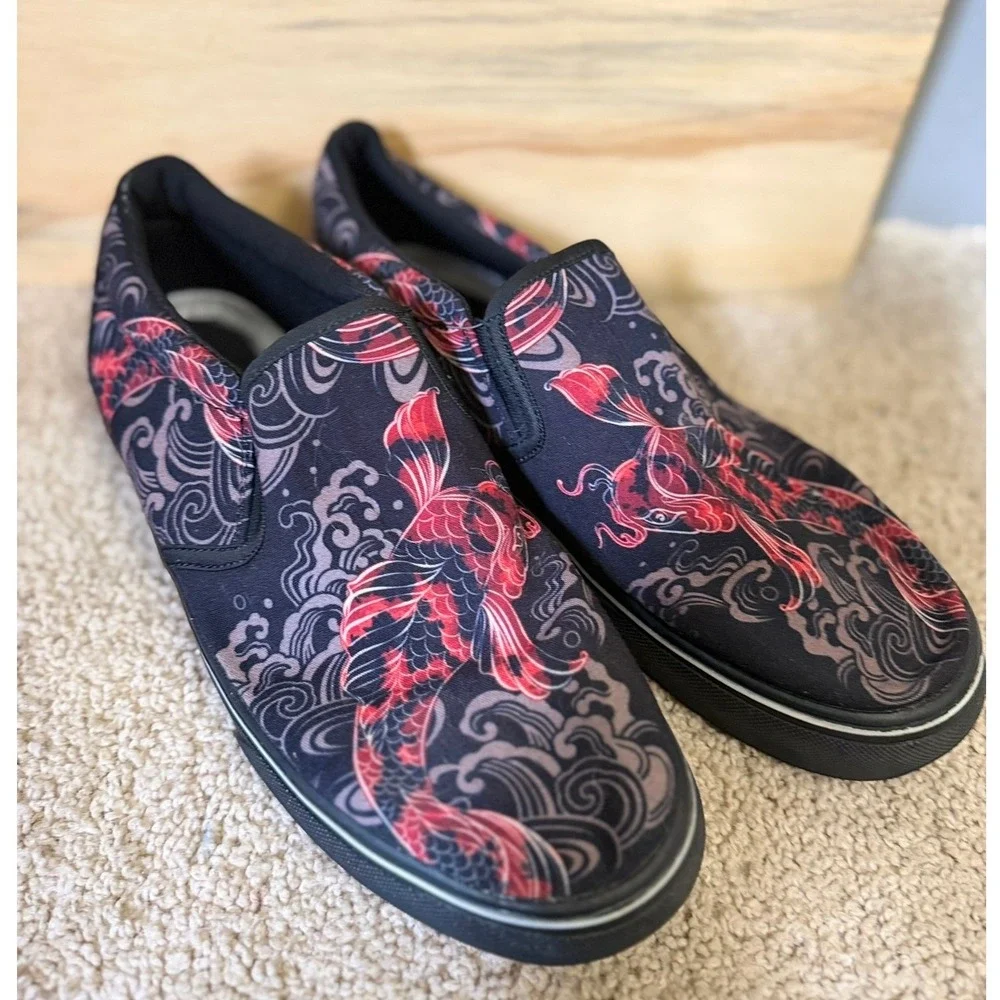 Men's Raad Koi Fish Slip On Shoes Y2K Skater 11.5